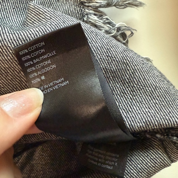 Free People Fringe Fray Western Black Mini Distressed Denim Skirt Women Size 28 - Picture 12 of 14